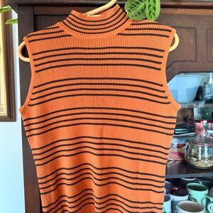 Annex Women's Orange and Black Shirt